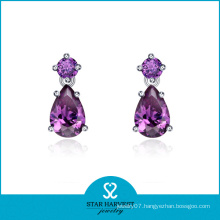 Top Quality Purple Amethyst Earrings for Girls (SH-J0030E)